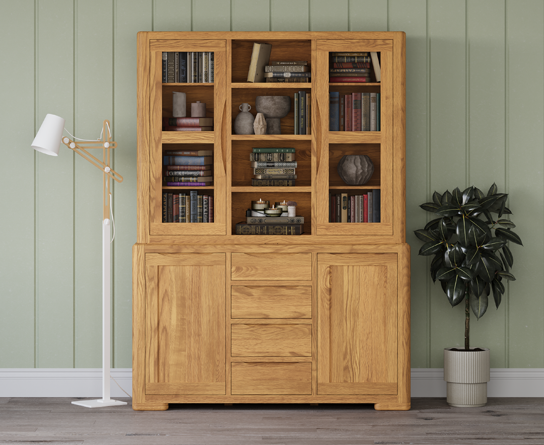 Product photograph of Harper Solid Oak Large Dresser from Oak Furniture Superstore