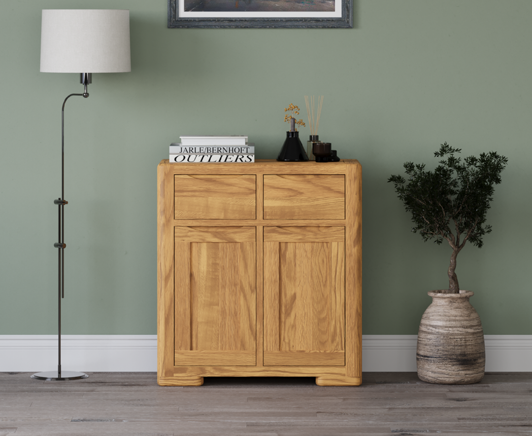 Product photograph of Harper Solid Oak Hallway Sideboard from Oak Furniture Superstore