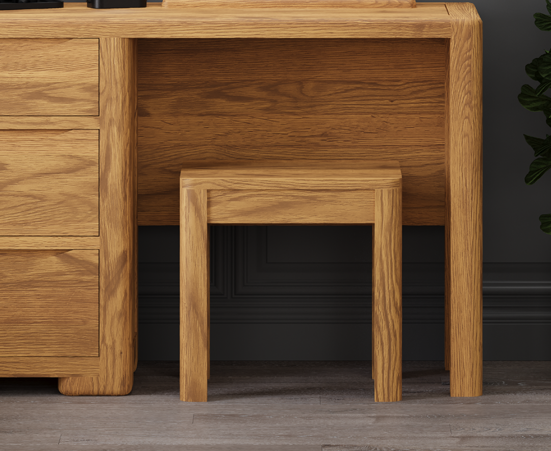 Harper Solid Oak Dressing Table Stool