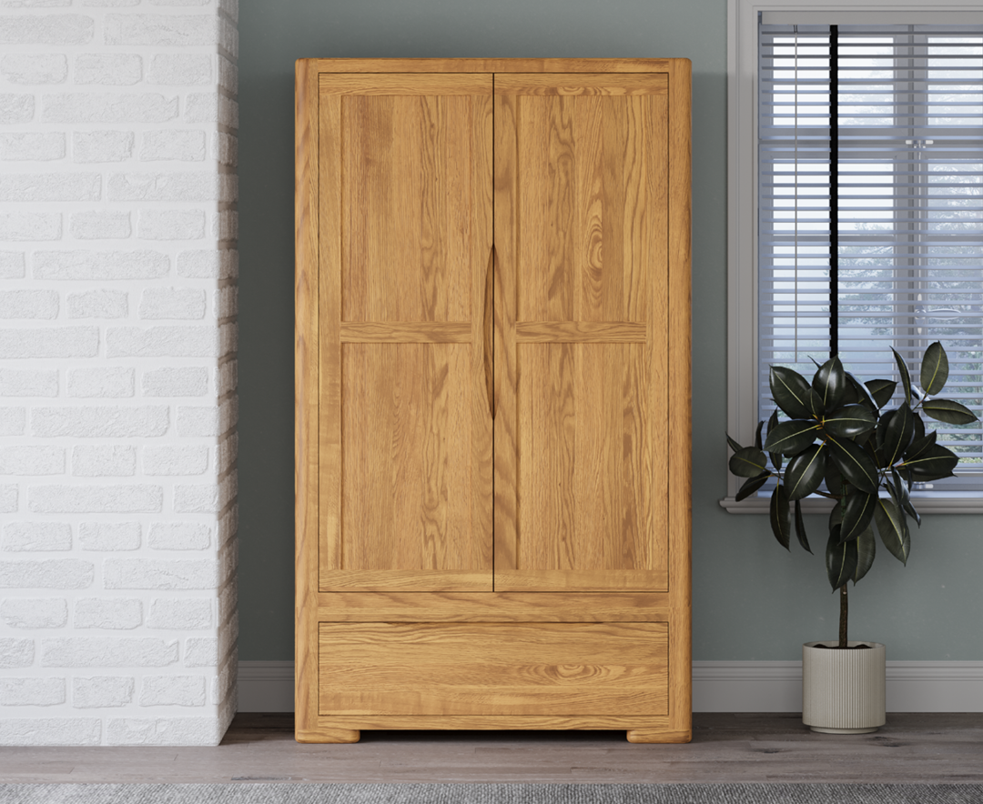Harper Solid Oak Double Wardrobe