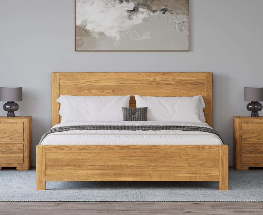 Harper Solid Oak Super King Bed