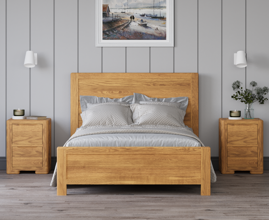 Harper Solid Oak Double Bed