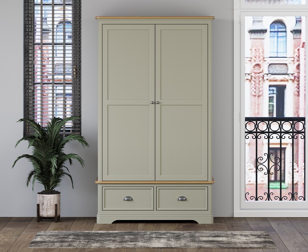 Brampton Soft Green Painted Double Wardrobe