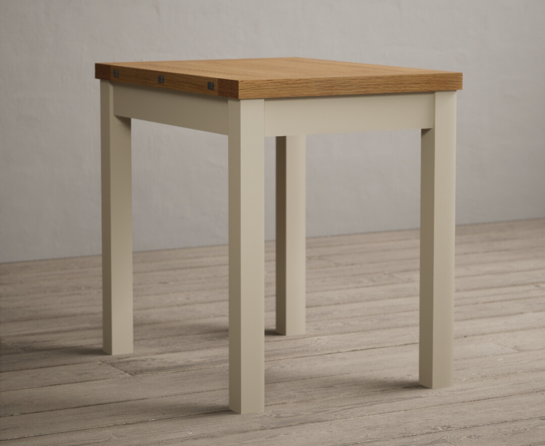 Product photograph of Extending Hadleigh Oak And Cream Painted Dining Table from Oak Furniture Superstore