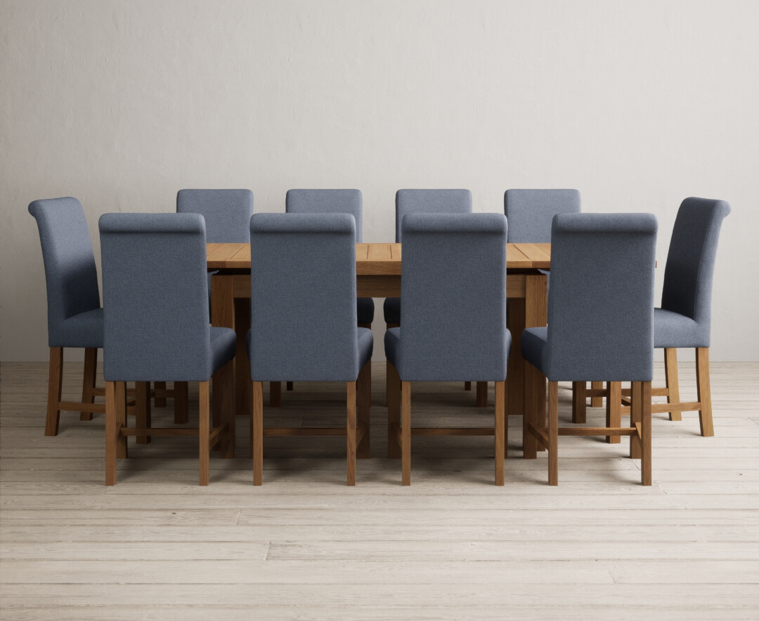 Product photograph of Extending Buxton 140cm Solid Oak Dining Table With 6 Natural Scroll Back Chairs from Oak Furniture Superstore