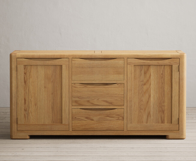 Product photograph of Harper Solid Oak Extra Large Sideboard from Oak Furniture Superstore