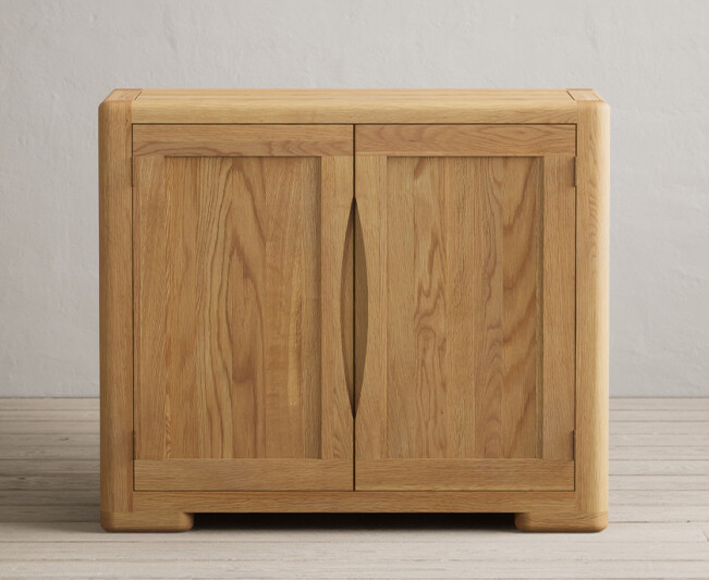 Product photograph of Harper Solid Oak Small Sideboard from Oak Furniture Superstore