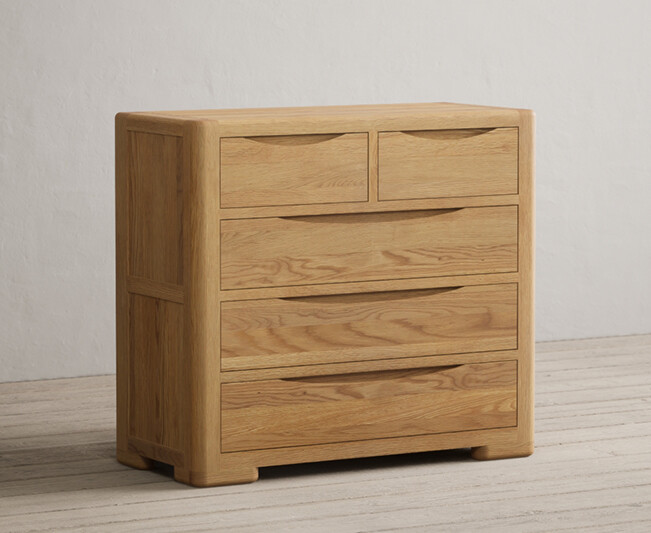 Photo 1 of Harper solid oak 2 over 3 chest of drawers