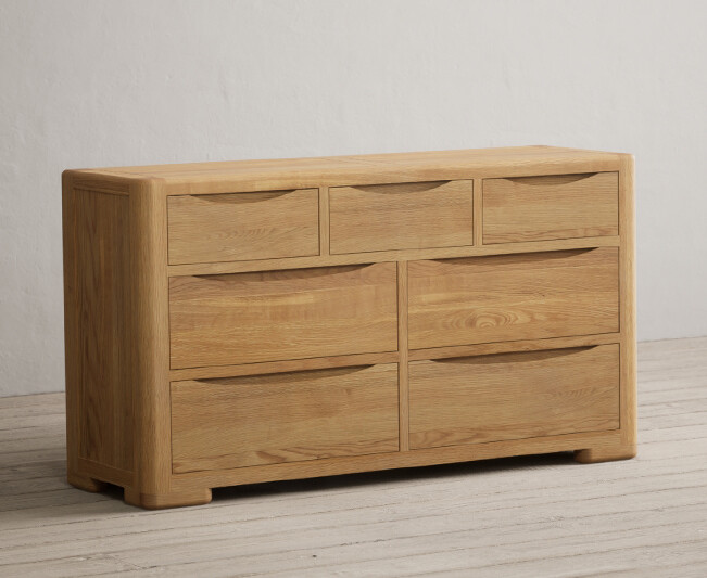Photo 1 of Harper solid oak wide chest of drawers