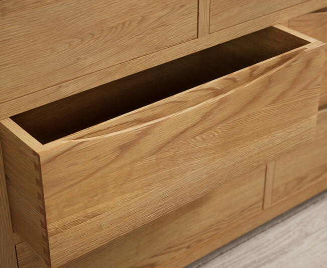Photo 2 of Harper solid oak wide chest of drawers