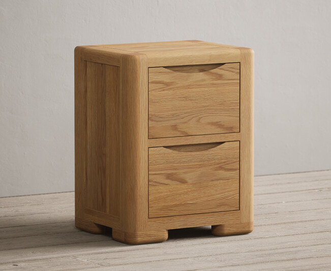 Photo 1 of Harper solid oak 2 drawer bedside chest