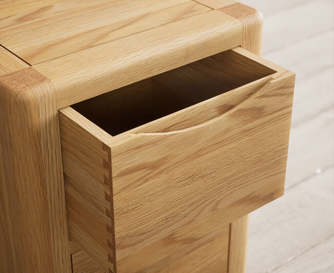 Photo 2 of Harper solid oak 2 drawer bedside chest