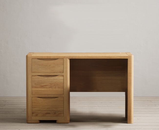 Harper Solid Oak Dressing Table Compact Desk