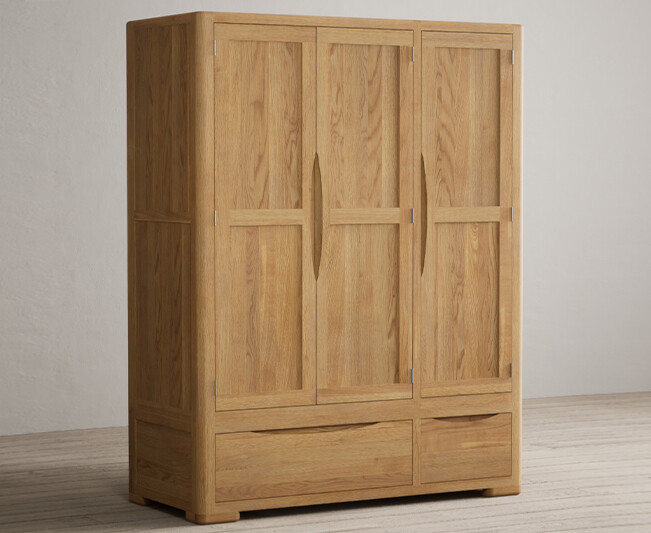 Photo 1 of Harper solid oak triple wardrobe