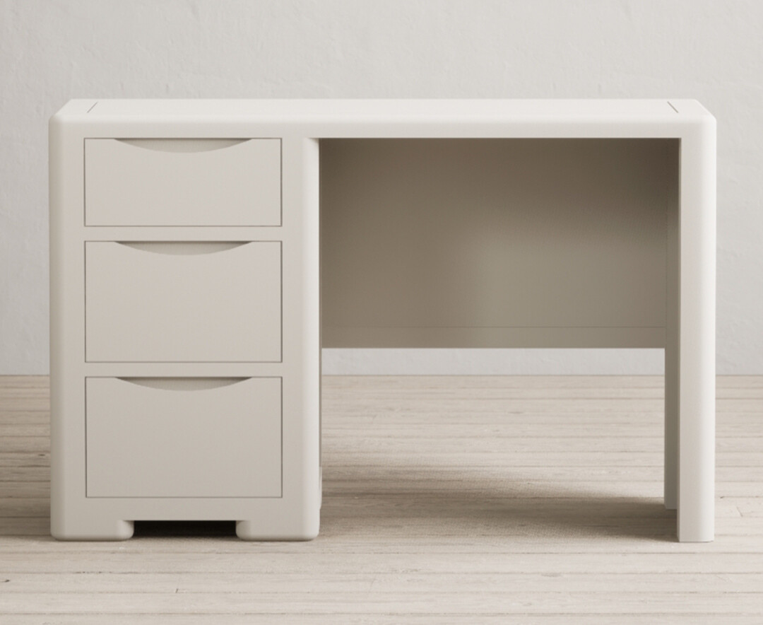 Product photograph of Harper Soft White Painted Dressing Table from Oak Furniture Superstore