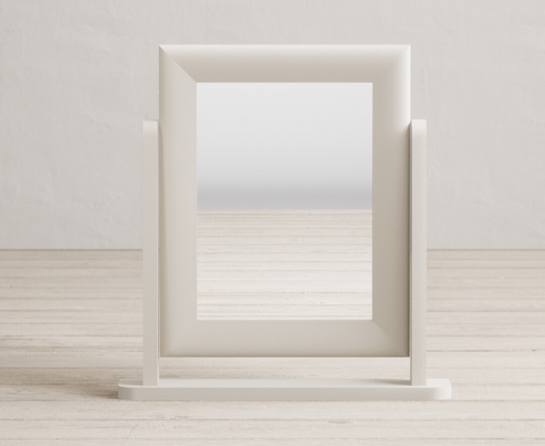 Product photograph of Soft White Painted Dressing Table Mirror from Oak Furniture Superstore