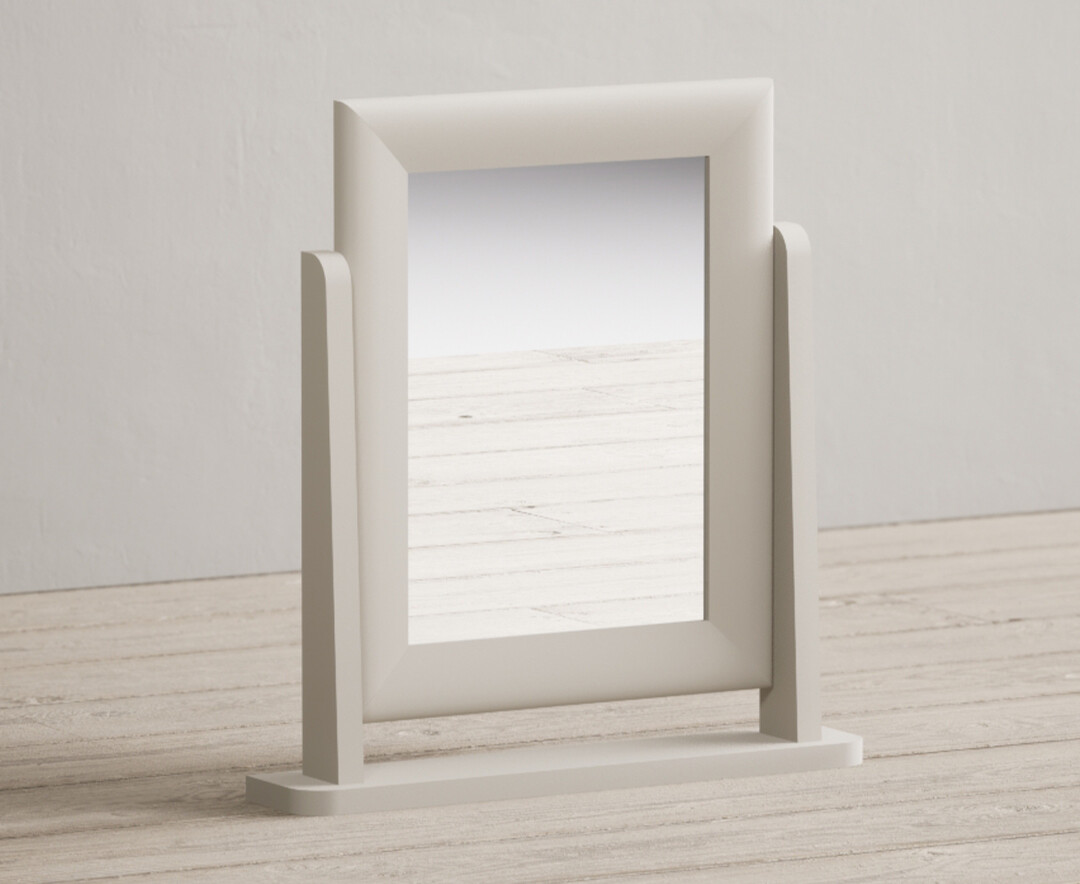 Product photograph of Soft White Painted Dressing Table Mirror from Oak Furniture Superstore.