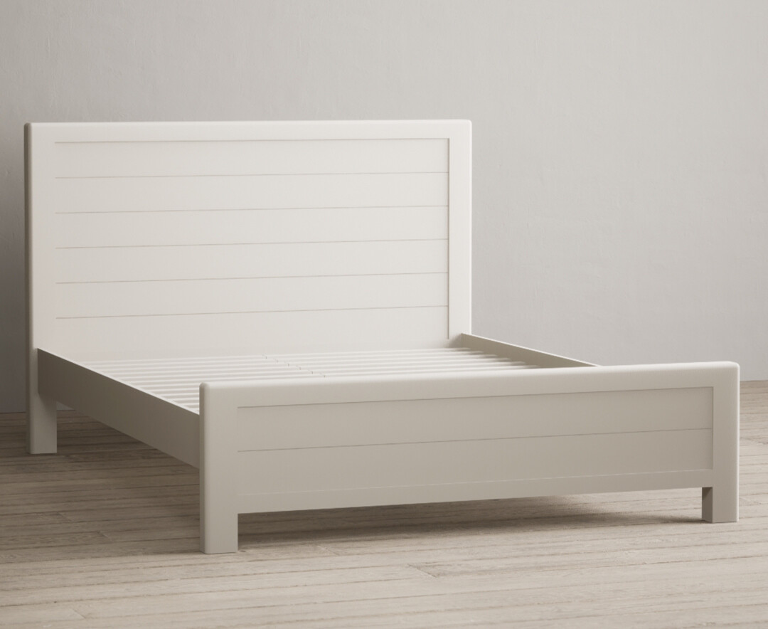 Product photograph of Harper Soft White Painted King Size Bed from Oak Furniture Superstore