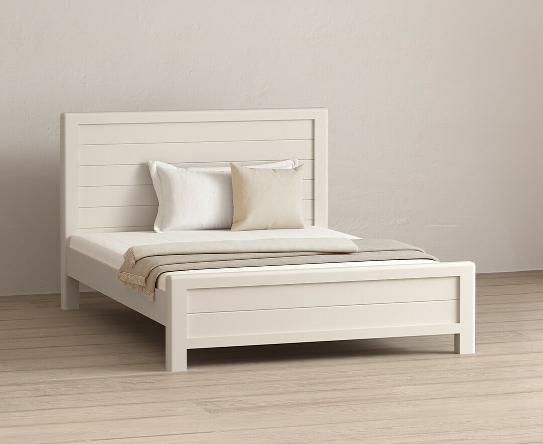 Alba Soft White Painted King Size Bed