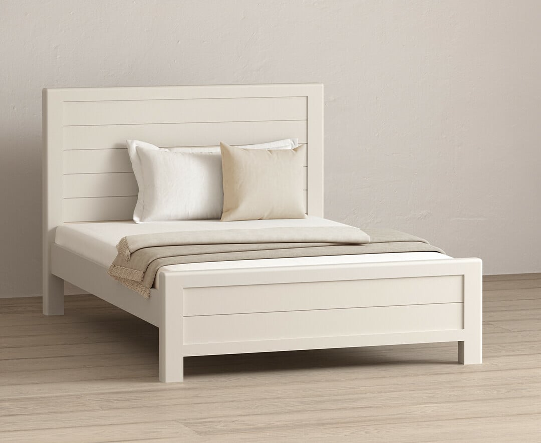 Alba Soft White Painted Double Bed
