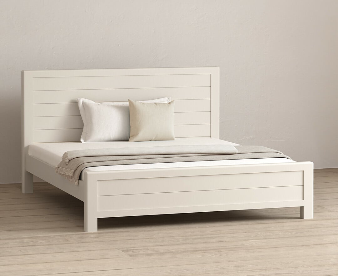 Alba Soft White Painted Super King Bed