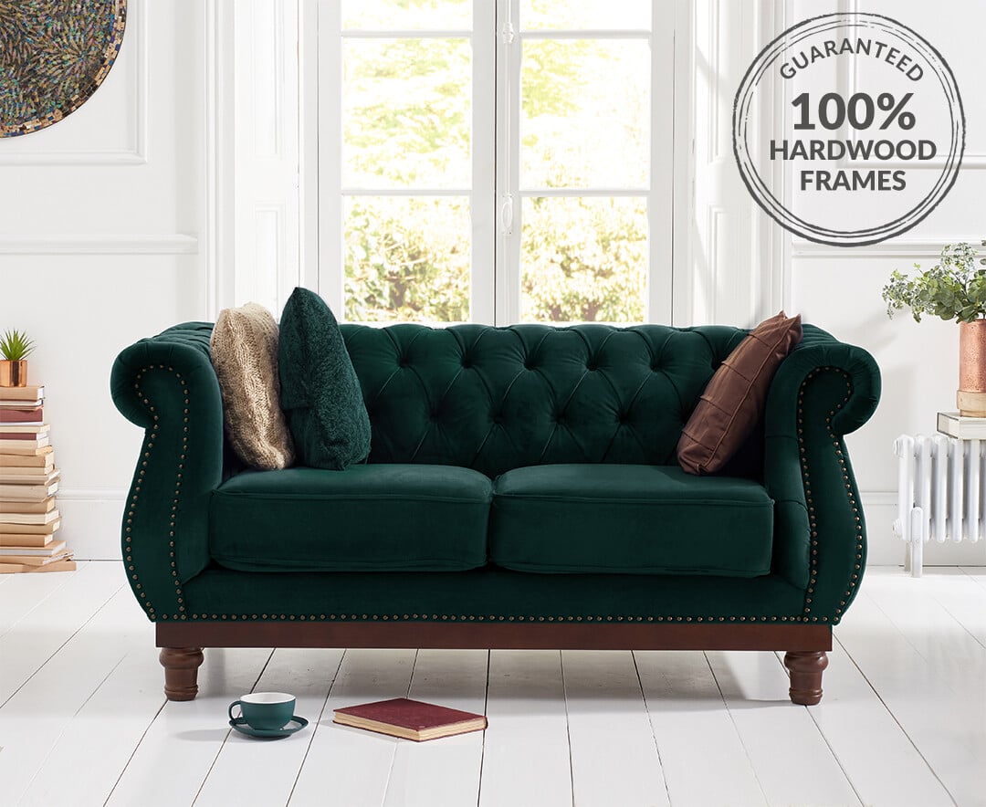 Green chesterfield discount 2 seater