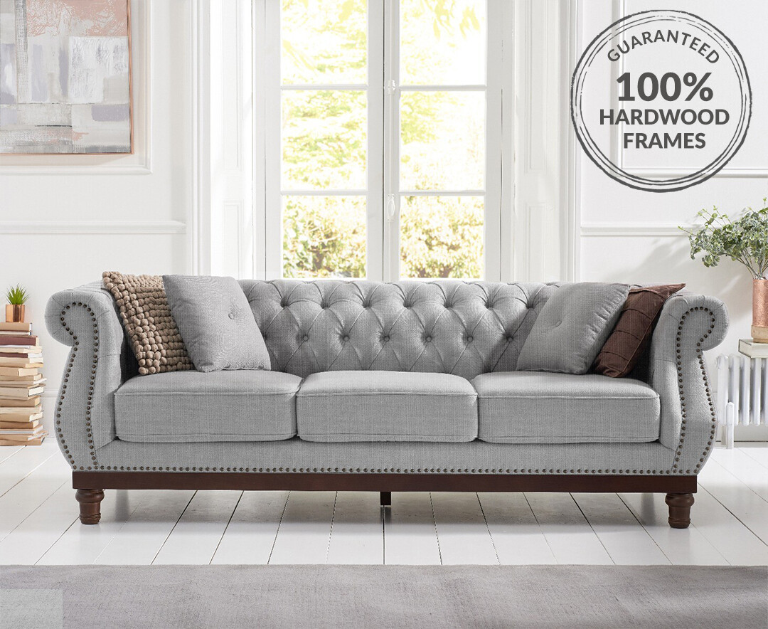 Gray online linen couch