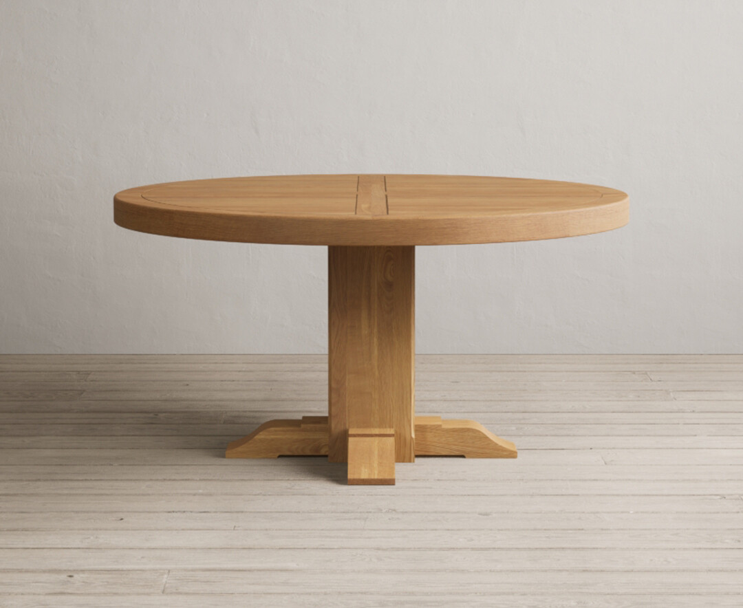 Product photograph of Helmsley 150cm Round Oak Dining Table from Oak Furniture Superstore