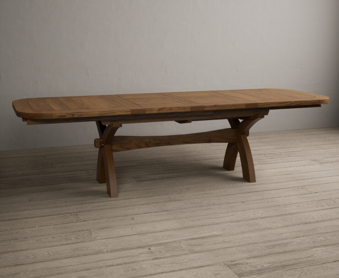 Photo 5 of Extending atlas 180cm rustic solid oak dining table