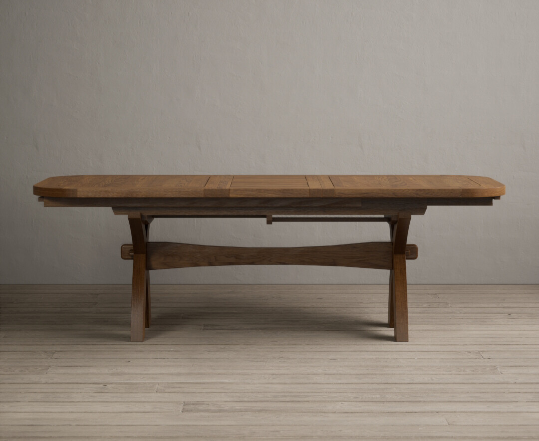 Photo 1 of Extending atlas 180cm rustic solid oak dining table