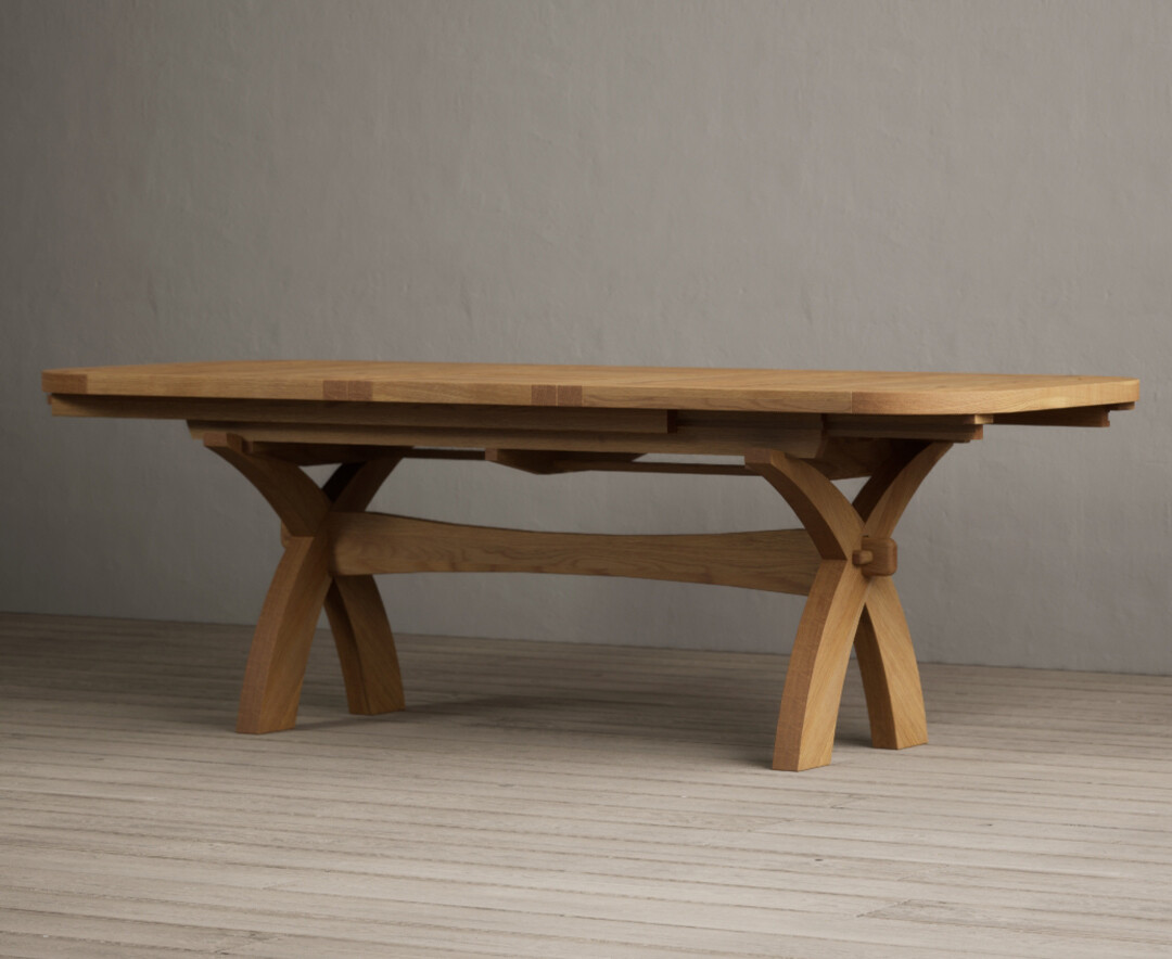 Photo 4 of Extending atlas 180cm solid oak dining table