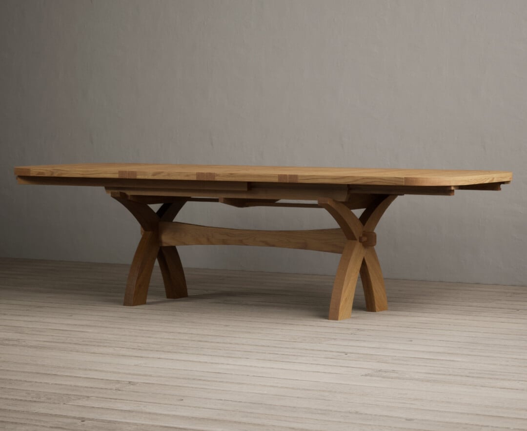 Product photograph of Extending Olympia 180cm Solid Oak Dining Table from Oak Furniture Superstore