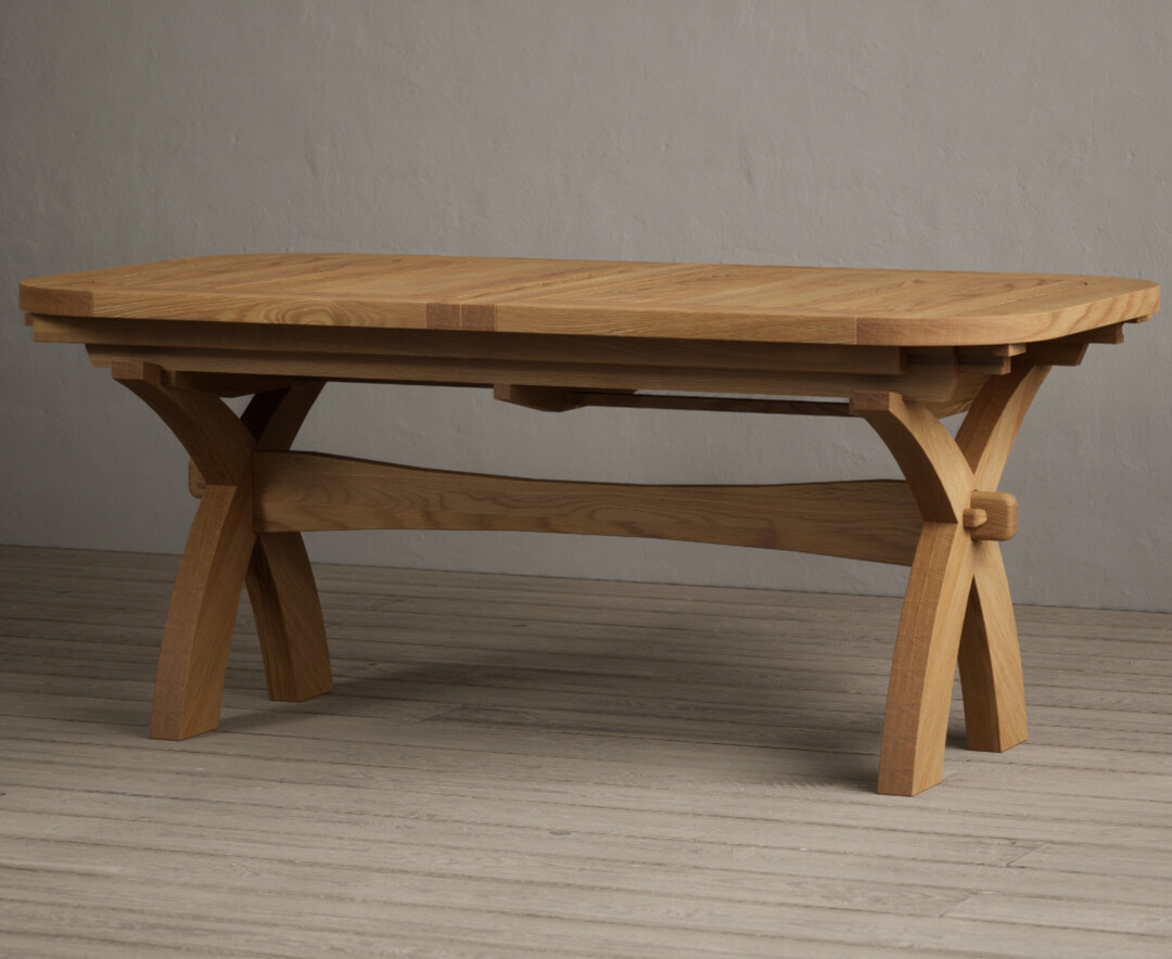 Product photograph of Atlas 180cm Solid Oak Extending Dining Table from Oak Furniture Superstore