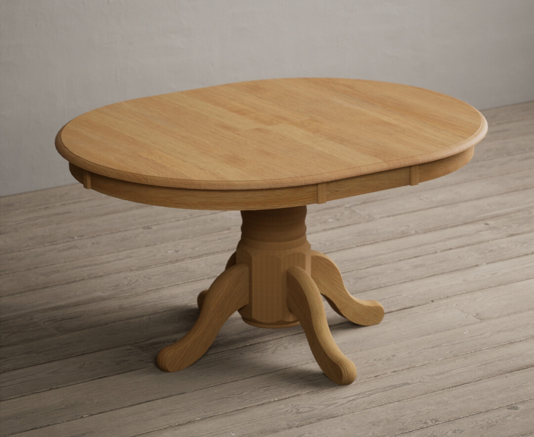 Photo 1 of Extending hertford 100cm - 130cm solid oak pedestal dining table