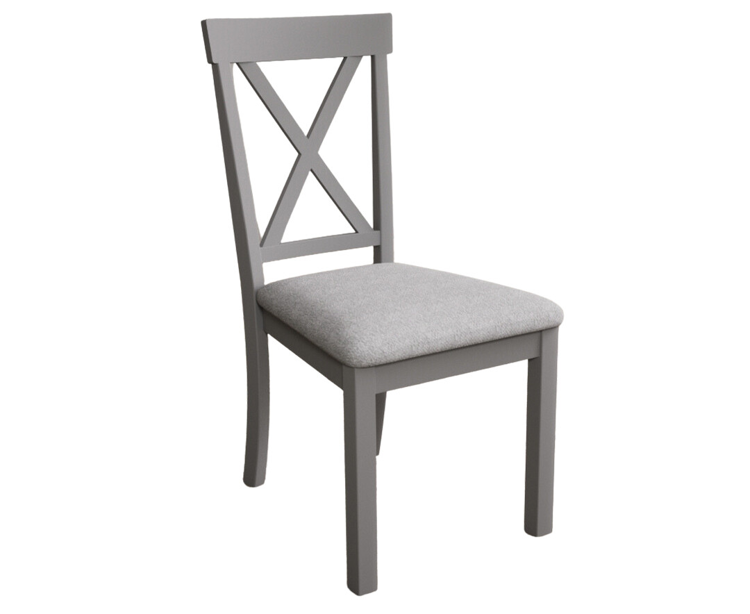 Photo 3 of Hertford light grey dining chairs with light grey fabric seat pad