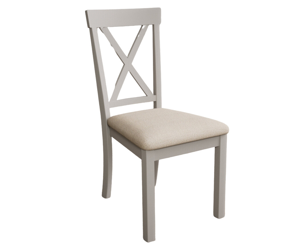 Photo 3 of Hertford soft white dining chairs with linen seat pad
