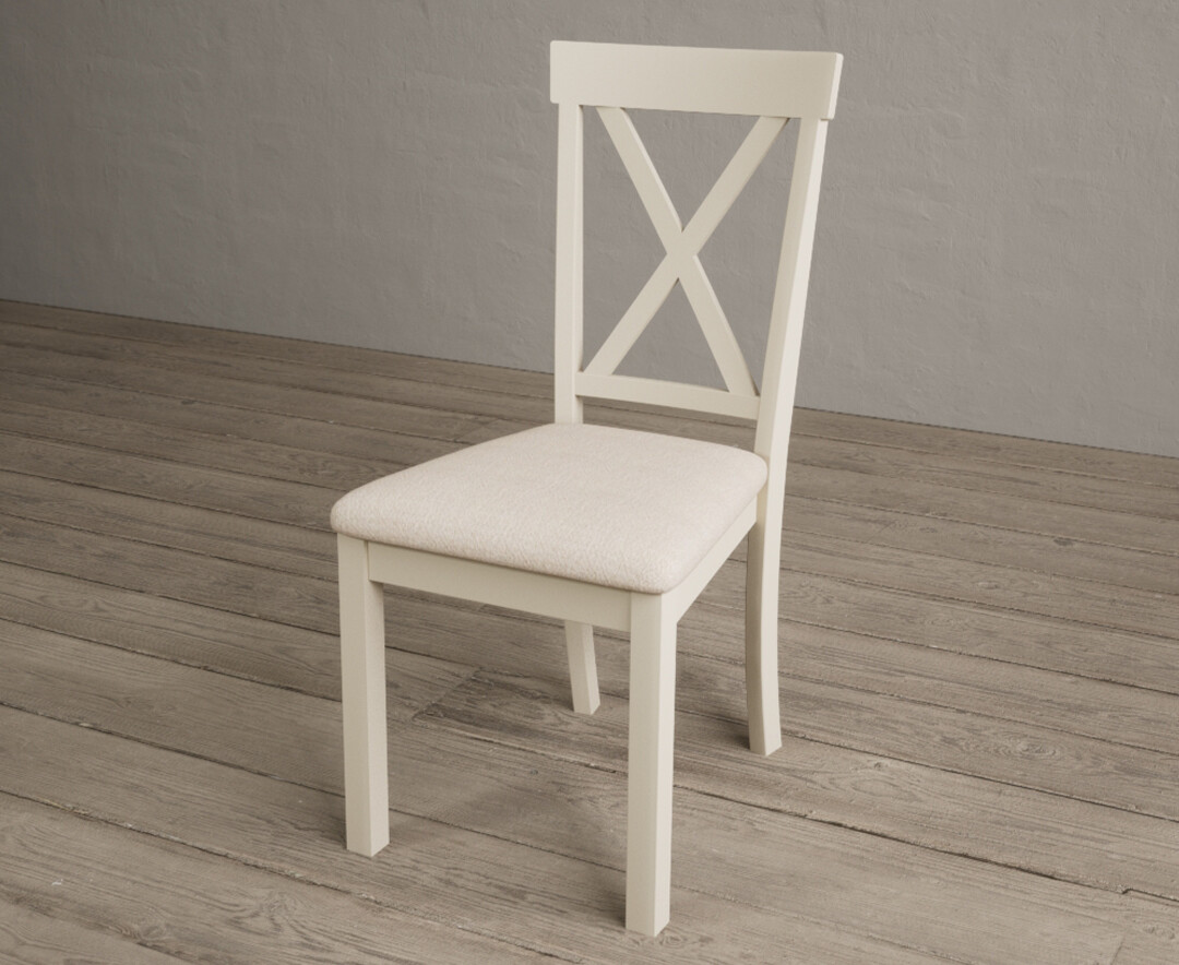 Photo 2 of Hertford cream dining chairs with linen seat pad