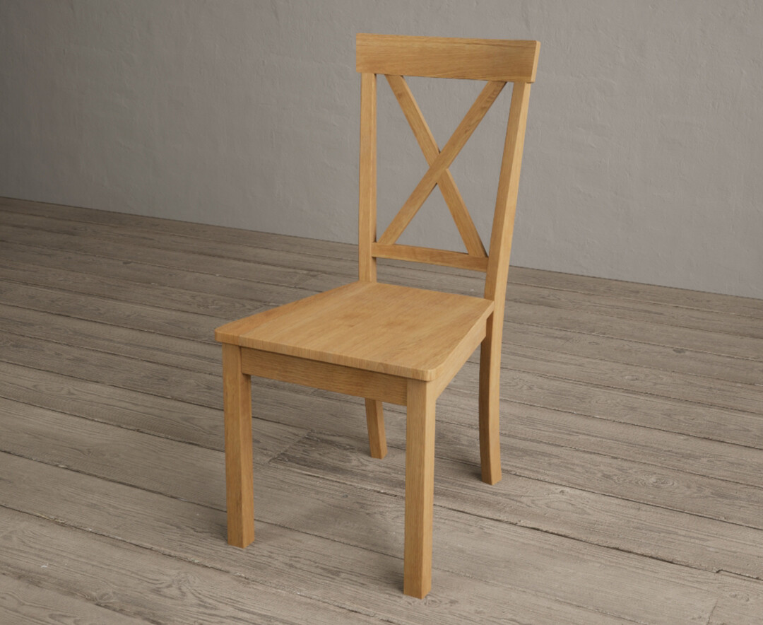 Photo 2 of Hertford solid oak dining chairs with oak seat pad