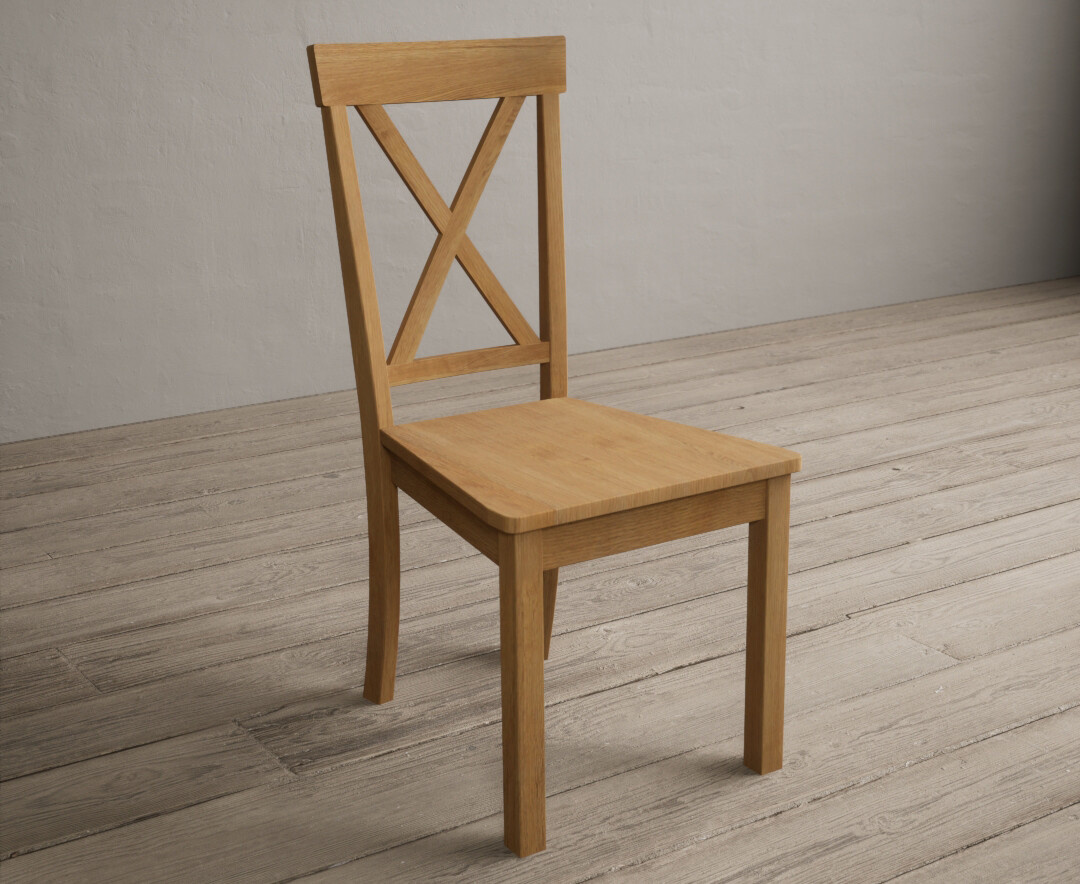 Photo 1 of Hertford solid oak dining chairs with oak seat pad
