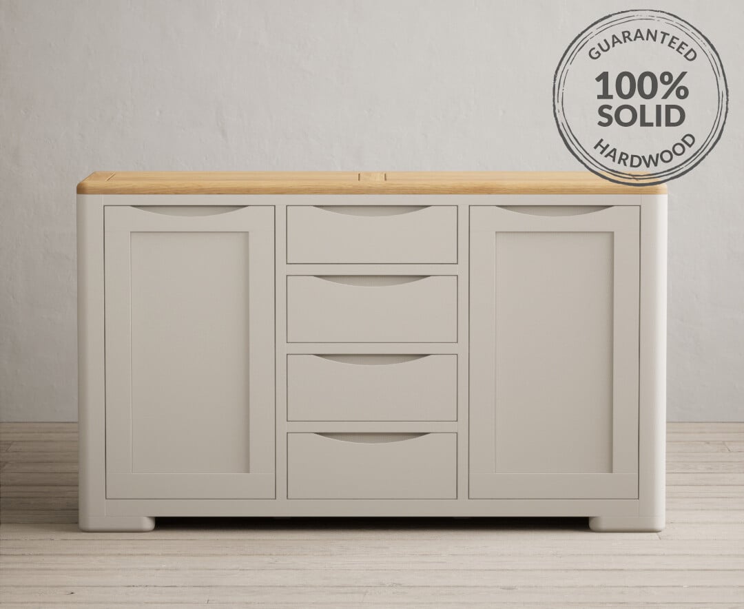 Alba Oak And Soft White Painted Large Sideboard