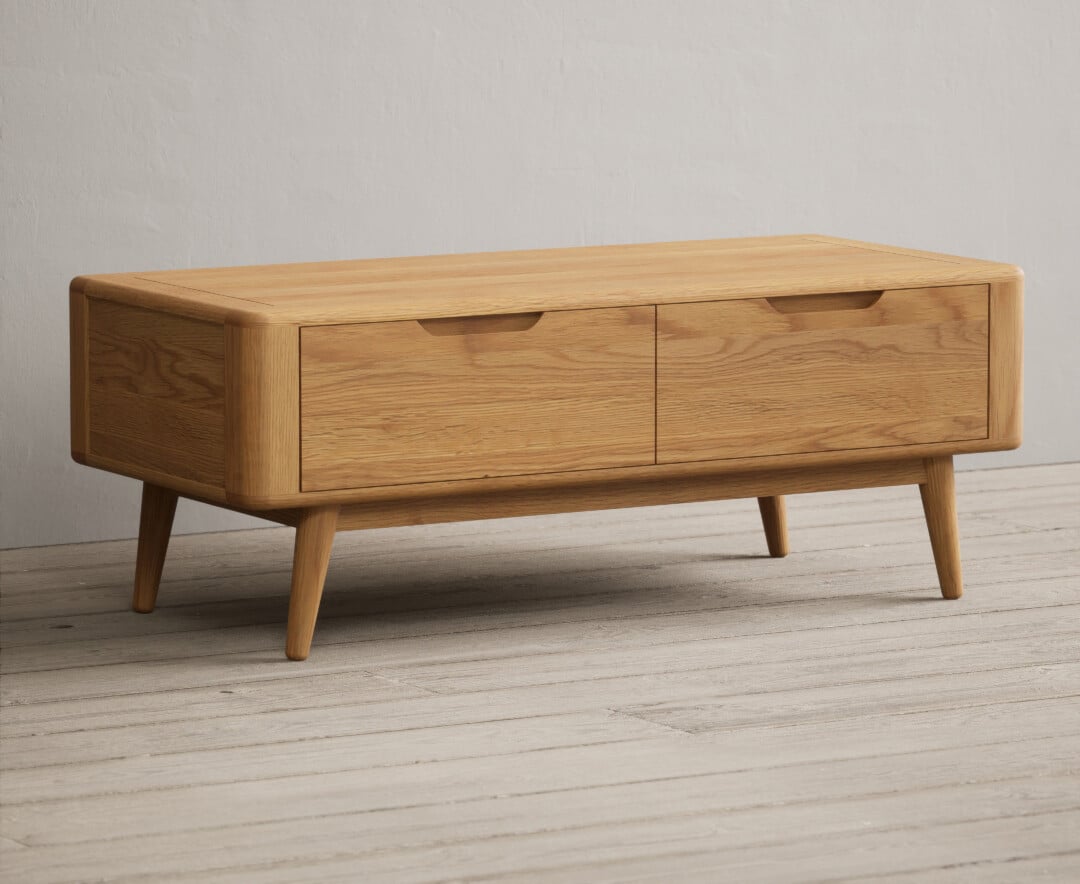 Rosa Solid Oak 4 Drawer Storage Coffee Table