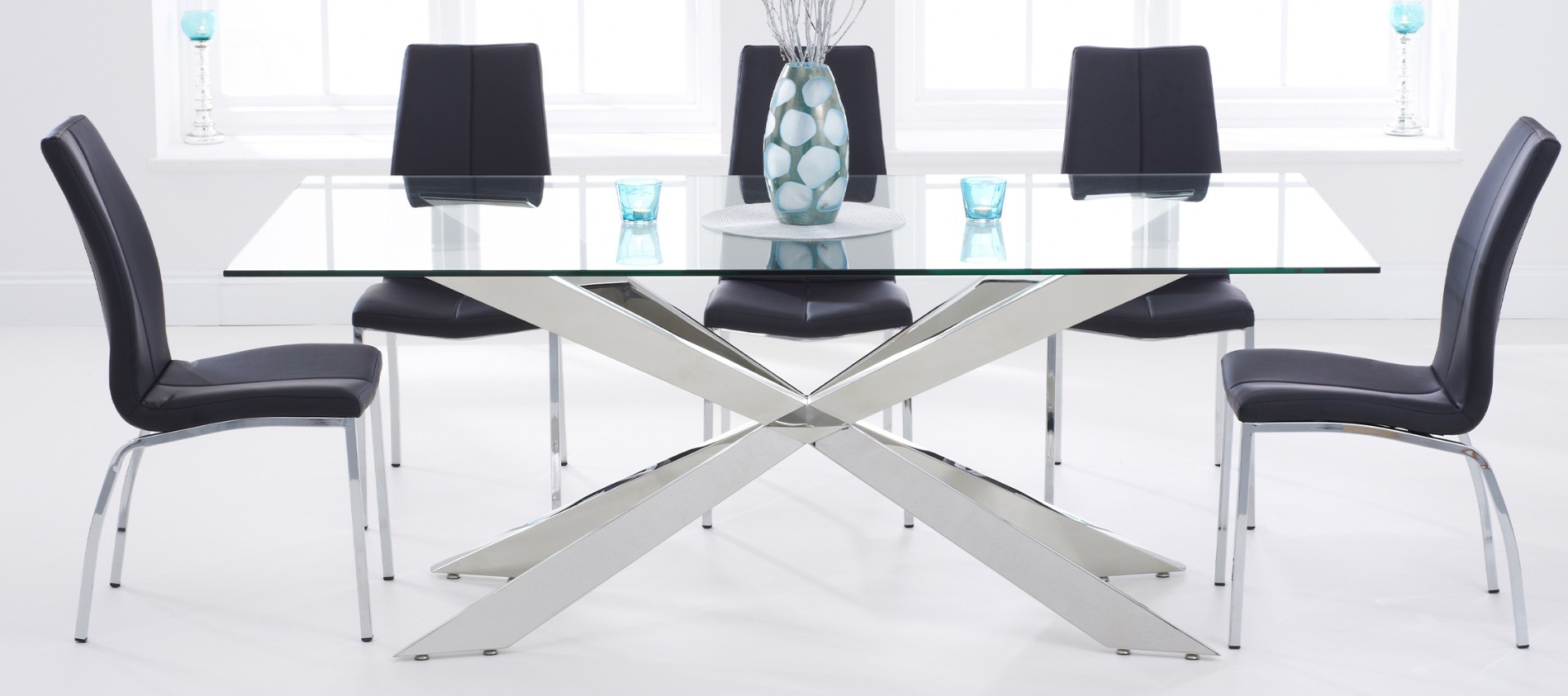 Photo 4 of Juniper 160cm glass dining table