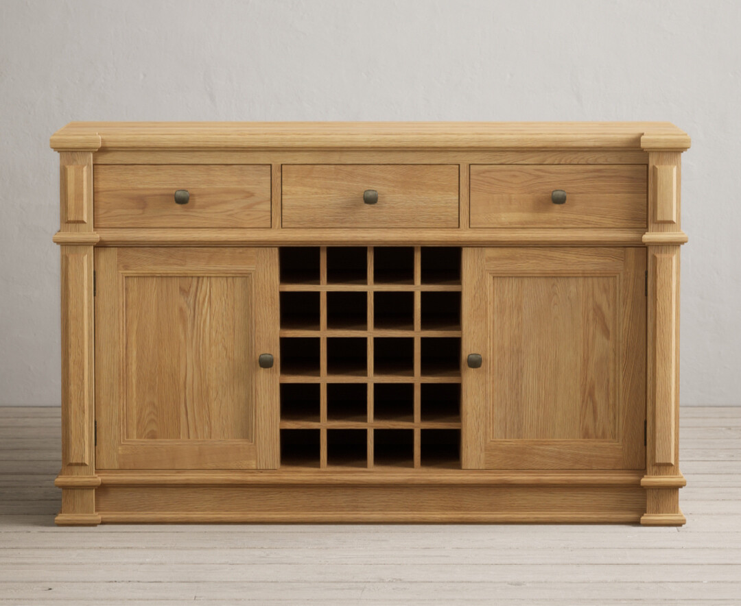Product photograph of Lawson Solid Oak Large Sideboard from Oak Furniture Superstore
