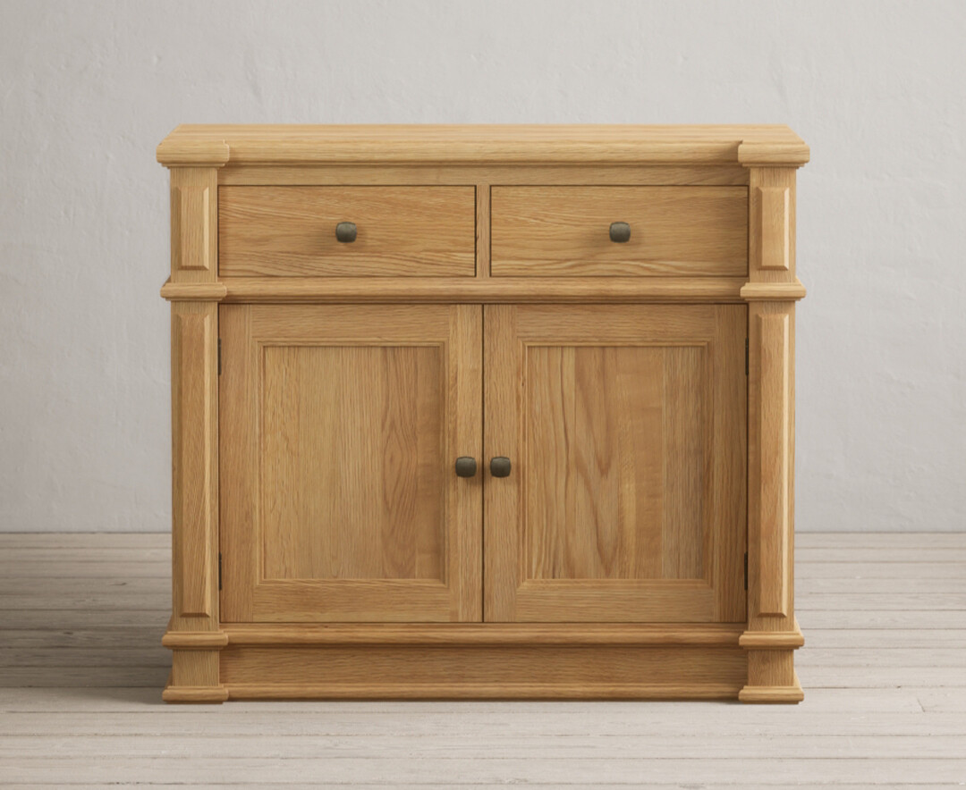 Product photograph of Lawson Solid Oak Small Sideboard from Oak Furniture Superstore