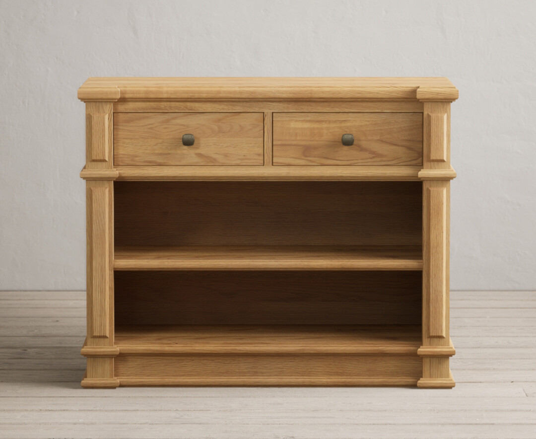 Product photograph of Lawson Solid Oak Console Table from Oak Furniture Superstore