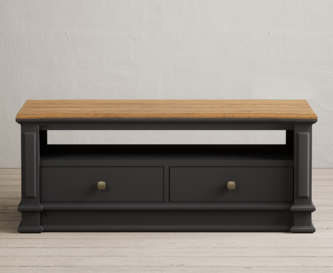 Product photograph of Lawson Oak And Charcoal Grey Painted Coffee Table from Oak Furniture Superstore