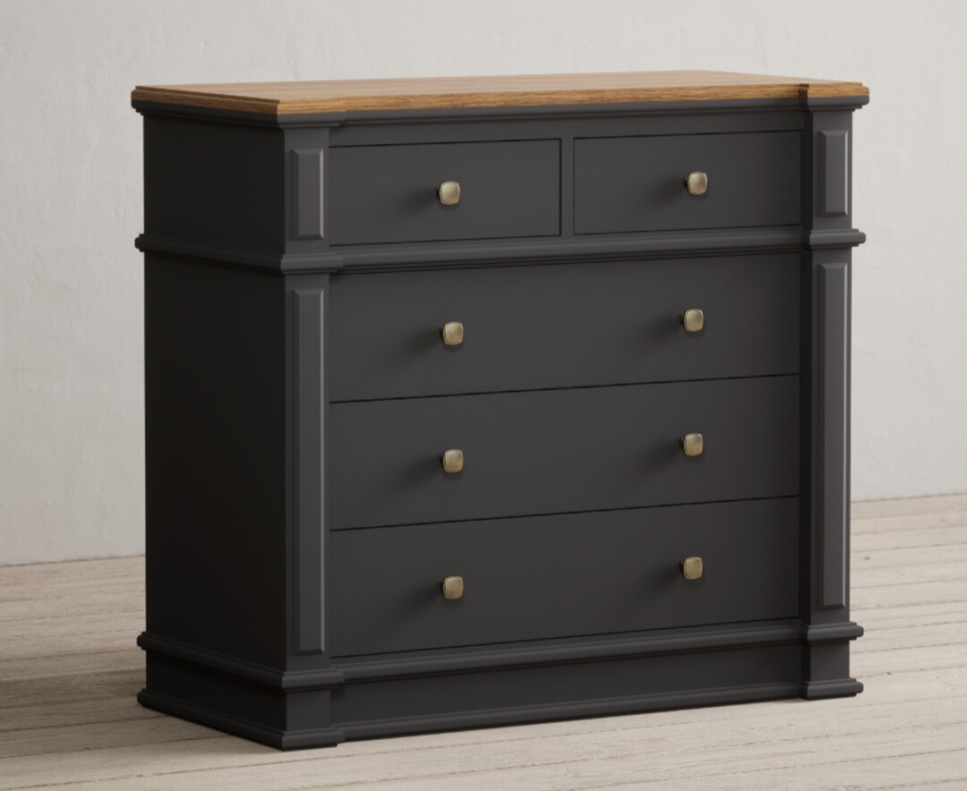 Photo 1 of Lawson oak and charcoal grey painted 2 over 3 chest of drawers