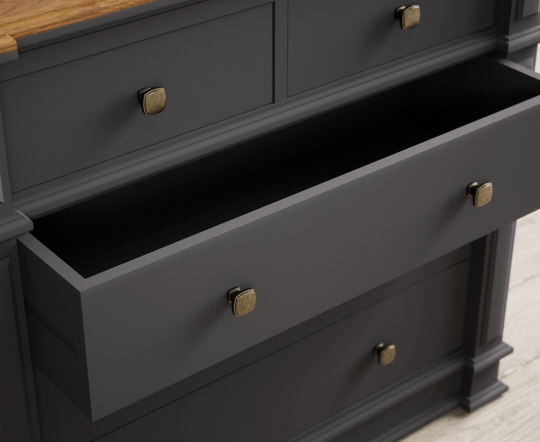 Photo 2 of Lawson oak and charcoal grey painted 2 over 3 chest of drawers