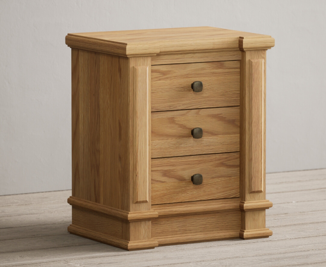 Photo 1 of Lawson solid oak 3 drawer bedside chest