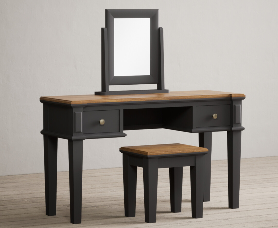 Photo 2 of Lawson oak and charcoal grey painted dressing table set